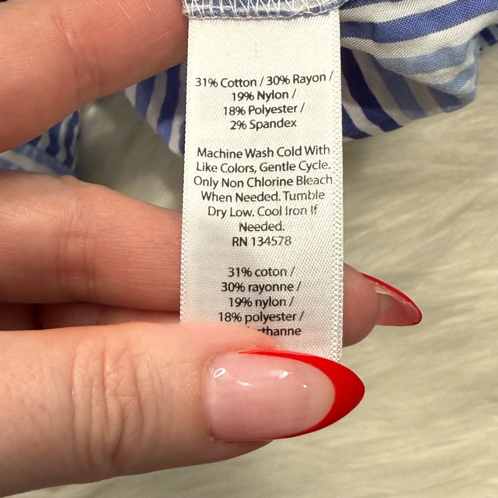 Vineyard Vines Blue and White Striped Romper - Picture 13 of 13